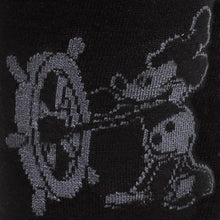 Load image into Gallery viewer, Disney Mickey Mouse Steamboat Willie Sock and Mickey Blue Lapel Pin Gift Set
