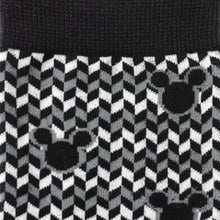 Load image into Gallery viewer, Disney Mickey Mouse Silhouette Chevron Sock and Mickey Blue Lapel Pin Gift Set
