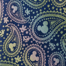 Load image into Gallery viewer, Disney Mickey Mouse Silhouette Iridescent Paisley Navy Tie
