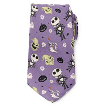 Load image into Gallery viewer, Disney The Nightmare Before Christmas Purple Men's Tie
