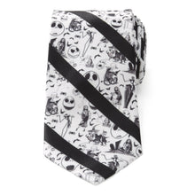 Load image into Gallery viewer, Disney The Nightmare Before Christmas Striped Black Men's Tie

