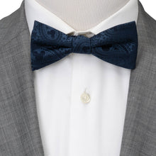 Load image into Gallery viewer, Disney Mickey Mouse Navy Paisley Bow Tie
