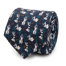 Load image into Gallery viewer, Disney Frozen Olaf Navy Pattern Men's Tie
