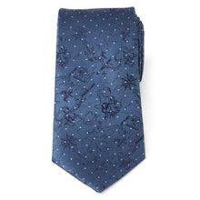 Load image into Gallery viewer, Disney Peter Pan Treasure Map Navy Dot Men&#39;s Tie
