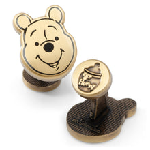 Load image into Gallery viewer, Disney Winnie the Pooh Face Gold Cufflinks

