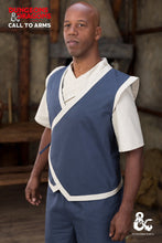 Load image into Gallery viewer, Dungeons &amp; Dragons Monk Vest Woad Blue/Natural
