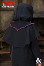 Load image into Gallery viewer, Dungeons &amp; Dragons Warlock Hood Black/Purple
