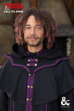Load image into Gallery viewer, Dungeons &amp; Dragons Warlock Hood Black/Purple
