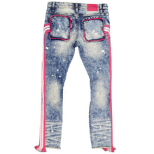 Load image into Gallery viewer, F1782 Shredded Jeans w/ Drawstring Side Tape - Dirt Wash
