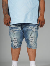 Load image into Gallery viewer, M771 Pacifica Shredded Shorts - Light Wash
