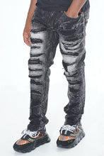 Load image into Gallery viewer, F1734 Frost All Over Shredded Jeans - Black Wash
