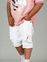 Load image into Gallery viewer, M936 - Makobi Denim Cargo Shorts - White
