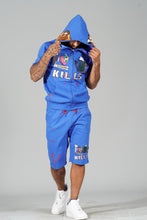 Load image into Gallery viewer, F538/F538S Love Kills Short Sleeves Set- Royal

