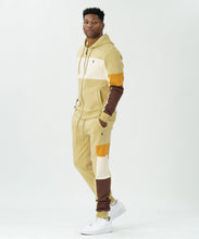 Load image into Gallery viewer, M2323 Paolo Fleece Jacquard Hoodie Track Set - Khaki
