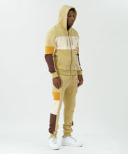 Load image into Gallery viewer, M2323 Paolo Fleece Jacquard Hoodie Track Set - Khaki
