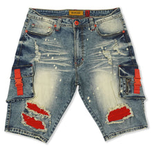 Load image into Gallery viewer, M936 - Makobi Denim Cargo Shorts - Dirt
