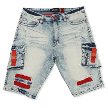 Load image into Gallery viewer, M936 - Makobi Denim Cargo Shorts - Light Wash
