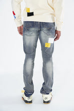 Load image into Gallery viewer, F1715 Frost Patchwork Denim Shredded Jeans  - Dirt
