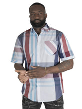 Load image into Gallery viewer, V842 Robert Plaid Button-Down Shirt - Navy
