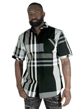 Load image into Gallery viewer, V842 Robert Plaid Button-Down Shirt - Black
