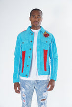 Load image into Gallery viewer, F1045 Frost Dear Sins Cord Jacket - Blue
