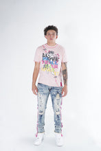 Load image into Gallery viewer, F1782 Shredded Jeans w/ Drawstring Side Tape - Dirt Wash
