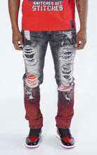 Load image into Gallery viewer, F1765 Frost Shredded Jeans - Black Wash
