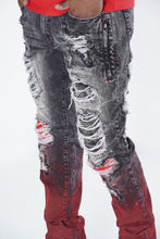 Load image into Gallery viewer, F1765 Frost Shredded Jeans - Black Wash

