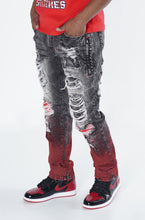 Load image into Gallery viewer, F1765 Frost Shredded Jeans - Black Wash
