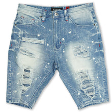 Load image into Gallery viewer, M771 Pacifica Shredded Shorts - Light Wash
