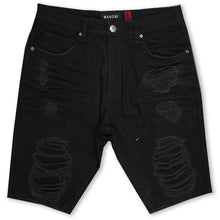 Load image into Gallery viewer, M771 Pacifica Shredded Shorts- Black/Black
