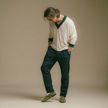 Load image into Gallery viewer, Men's Olive Textured Suede Milano Loafer
