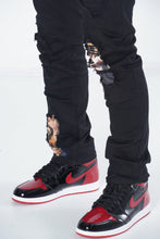 Load image into Gallery viewer, F1707 Frost Angel Denim Jeans - Black/Black
