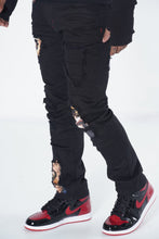 Load image into Gallery viewer, F1707 Frost Angel Denim Jeans - Black/Black
