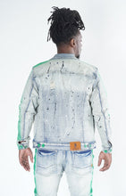 Load image into Gallery viewer, M1038 Paint Stroke Denim Jacket - Dirt Wash
