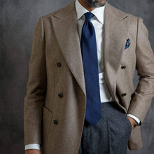 Load image into Gallery viewer, Marino - Navy Blue Silk Grenadine Tie
