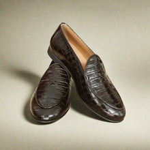 Load image into Gallery viewer, Men's Chocolate Full Croc Milano Loafer
