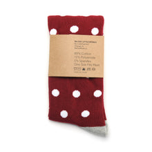 Load image into Gallery viewer, Burgundy with White Polka Dot Socks
