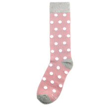 Load image into Gallery viewer, Dusty Rose with White Polka Dot Socks
