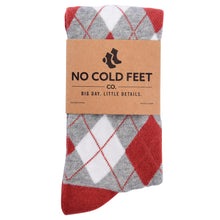 Load image into Gallery viewer, Burnt Orange Argyle Socks
