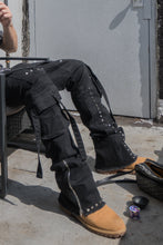 Load image into Gallery viewer, RM206SK -Studded Stacked Cargo Jeans
