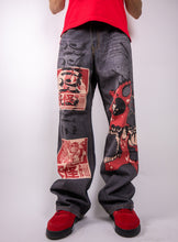 Load image into Gallery viewer, RM200B - Graphic Printed Baggy Jeans
