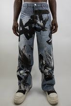 Load image into Gallery viewer, RM204B ART - Graphic Printed Baggy Jeans
