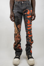 Load image into Gallery viewer, RM201SK - Graphic Printed Stacked Jeans

