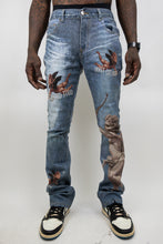 Load image into Gallery viewer, RM205SK - Graphic Printed Stacked Jeans

