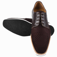 Load image into Gallery viewer, Gutta Lizard Print Leather Textile Casual Sneakers
