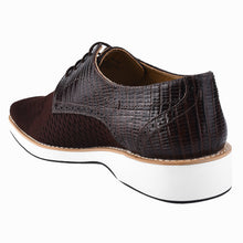 Load image into Gallery viewer, Gutta Lizard Print Leather Textile Casual Sneakers
