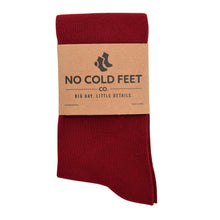 Load image into Gallery viewer, Solid Burgundy Socks
