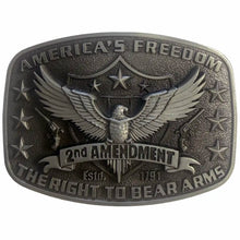 Load image into Gallery viewer, Deadwood Trading Right to Bear (Antique Nickel) - Men's Belt Buckle
