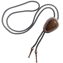 Load image into Gallery viewer, Deadwood Trading Stonekeeper (Tiger Eye)  - Bolo Tie
